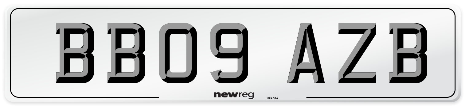BB09 AZB Number Plate from New Reg